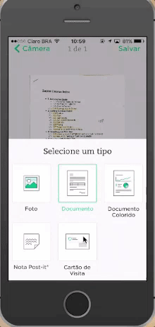 scanner de documentos no iphone
