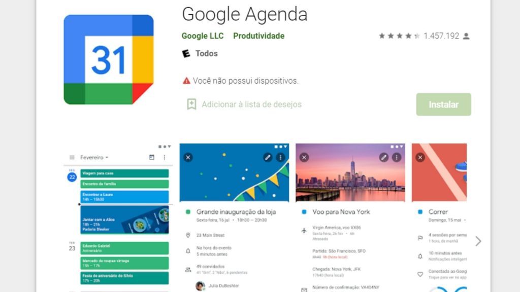 Apps de agenda - Google Agenda